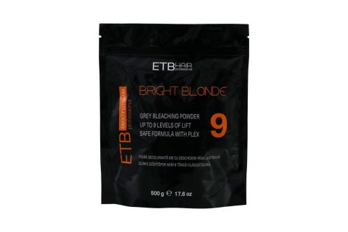 ETB Hair Professional Bright Blonde Szürke Szőkítőpor 9 Szint Világosítással 500g