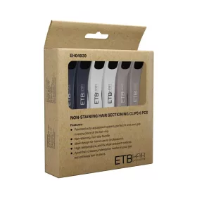   ETB Hair Prémium Professzionális Gólyacsőr Hajcsipesz, Fekete, Matt, 12,2 Cm-Es (6 Db)