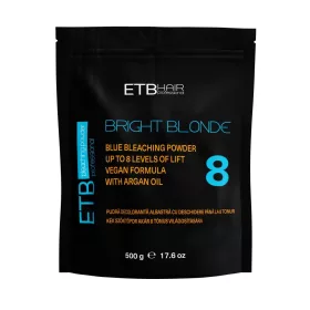   ETB Hair Professional Bright Blonde Szőkítőpor Keratinnal, Kék, 8 Szint Világosítással, Vegan, 500 G