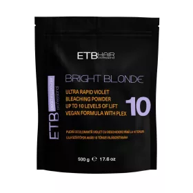   ETB Hair Professional Bright Blonde Szőkítőpor Plex formulával, Lila, 10 Szint Világosítással, Vegán formula, 500 g