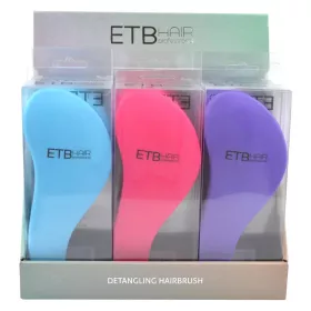   ETB Hair Professzionális Hajbontó Kefe Készlet Display Pink-Kék-Lila Mix 9db