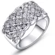 White Gold színű kristály gyűrű