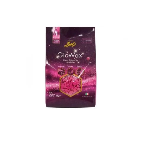 ItalWax GloWax Cherry Pink Elasztikus Gyantagyöngy 400g