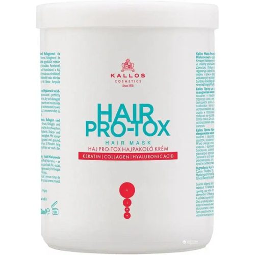 Kallos Hair Pro-Tox Regeneráló Keratinos Hajpakolás 1000ml | Kiszerelés: 1000 ml