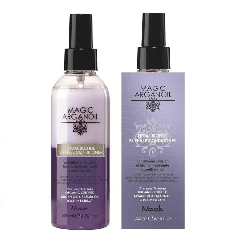 Nook Magic Arganoil Ritual Blonde Kétfázisú Balzsam Szőke Hajra | Kiszerelés: 200 ml