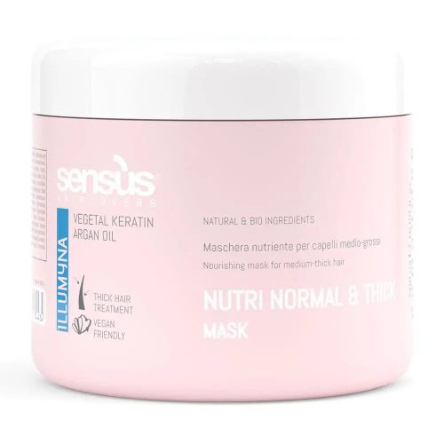 Sensus Illumyna Nutri Tápláló Hajpakolás Keratinnal Vastag Szálú Hajra 500ml