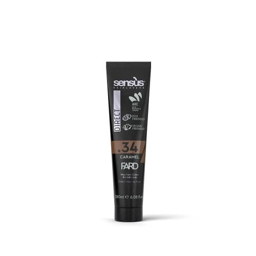 Sensus Direkt Fard Szinező Pakolás | Árnyalatok: 34 CARAMEL | Kiszerelés: 180 ml